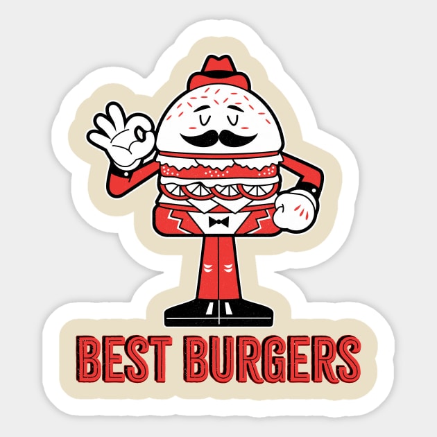 Mister Best Burgers Vintage Sticker by LittleBunnySunshine